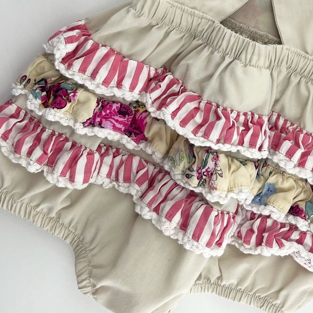 NOLA Smocked 18m Floral Ruffle Romper - Picture 5 of 6